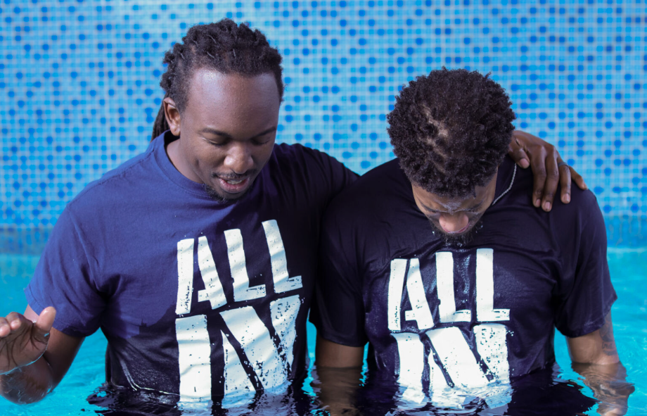 Hand painted lake with trees