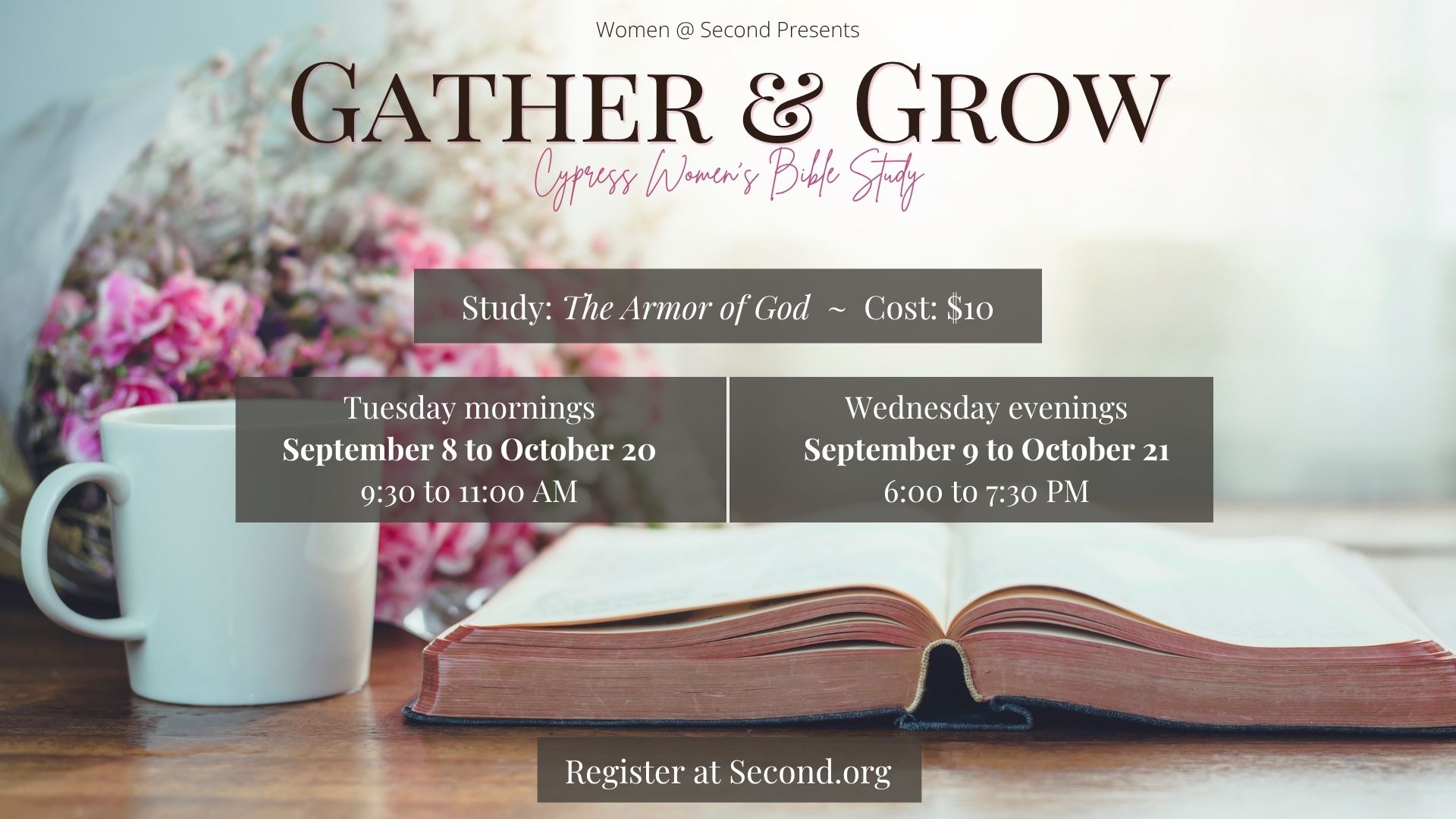 Women @ Cypress- Armor of God Bible Study (Wednesdays 6pm)- Fall 2026